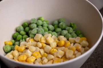 Peas and Corn in bowl
