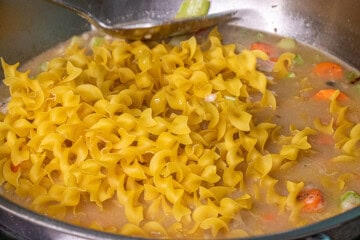 Egg Noodles in Pan with both