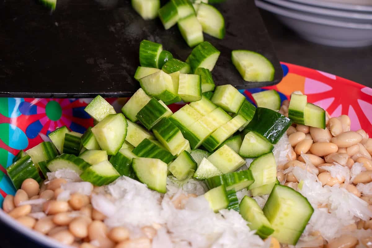 Chopped Cucumbers