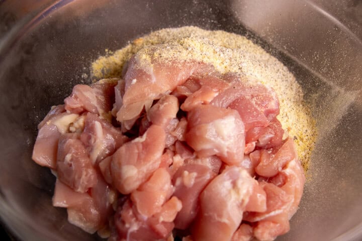 Chicken pieces with spices