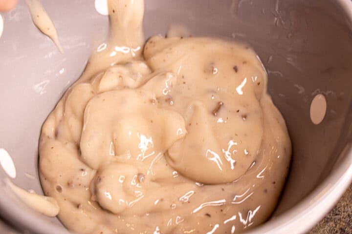 Mushroom soup in a bowl
